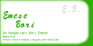 emese bori business card